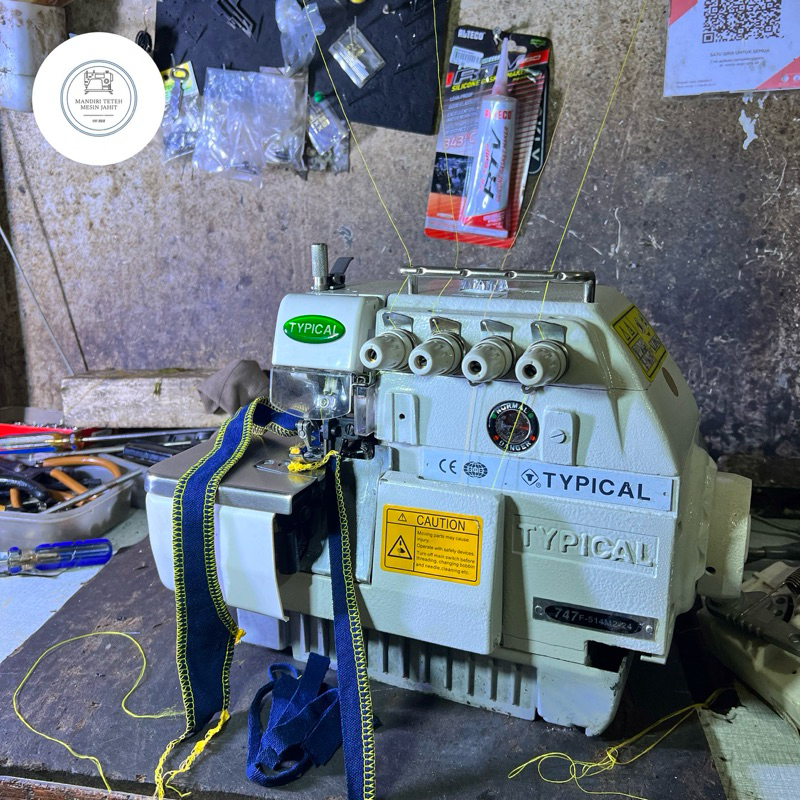 MESIN OBRAS TYPICAL TIMBUL GN757D BENANG 5 DIRECT SERVO SECOND (BEKAS)