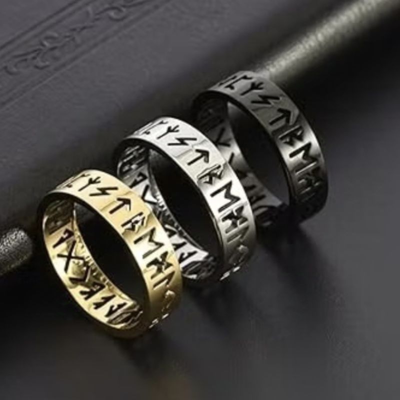 Cincin Titanium motif viking // Cincin Viking titanium anti karat&luntur