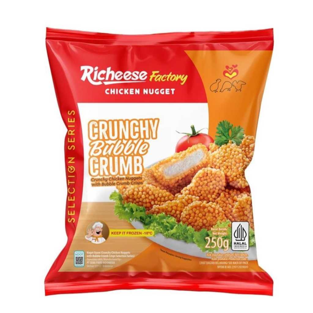 

chicken nugget crunchy bubble crumb richeese