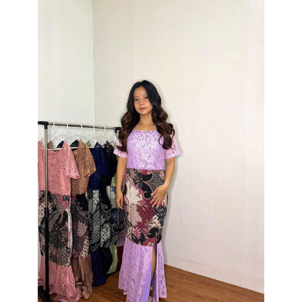 TERLARIS MORISE - Dress Batik Wanita Eleora M L XL Gaun Model Mutiara Terbaru