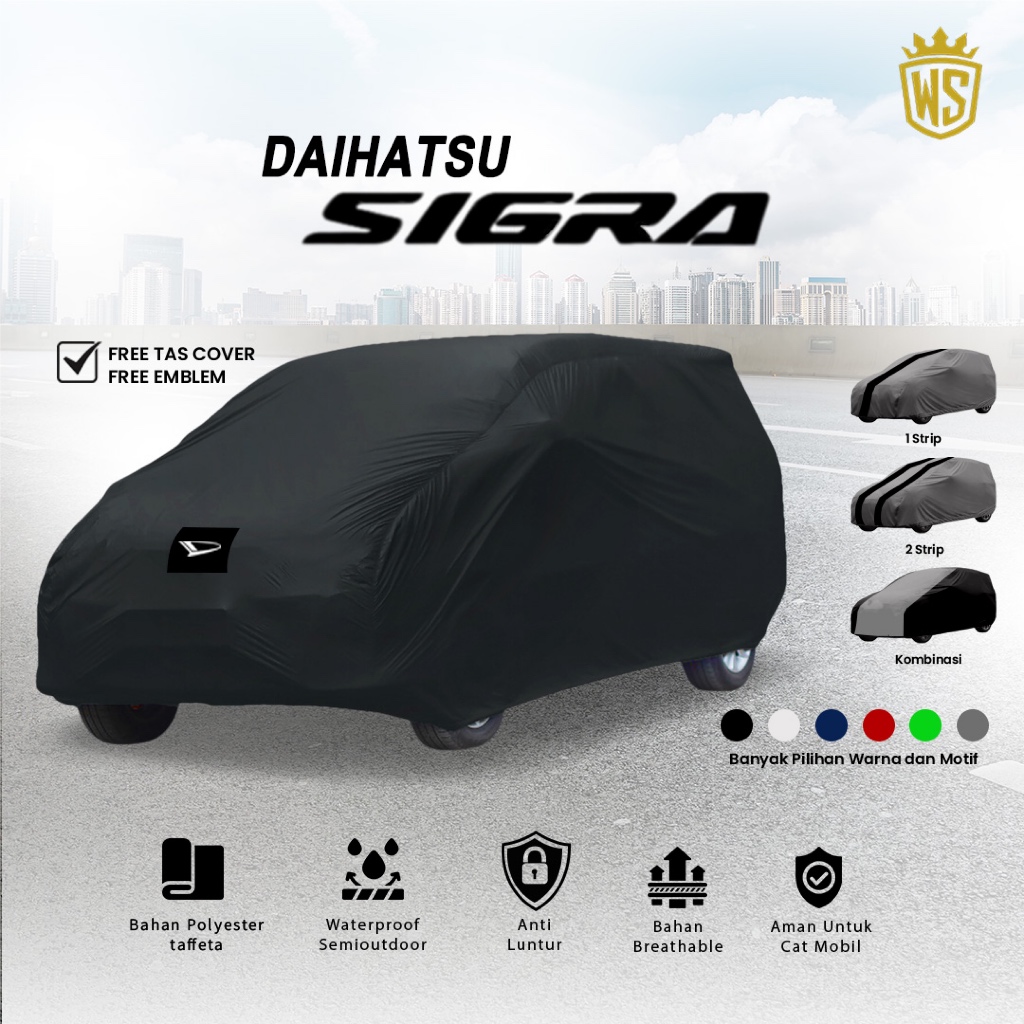 Body Cover Mobil Daihatsu Sigra D, M, X, R, Deluxe / Sarung Mobil Sigra / Mantol mobil Sigra / Mante