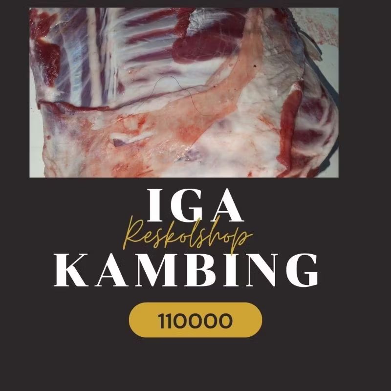 

Iga kambing muda full daging 1 kg
