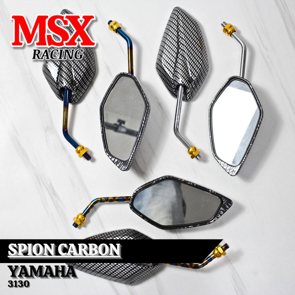 Spion Karbon Yamaha MSX Spion Carbon Motor Gagang Tanggung Spion Motor Universal Motof Carbon