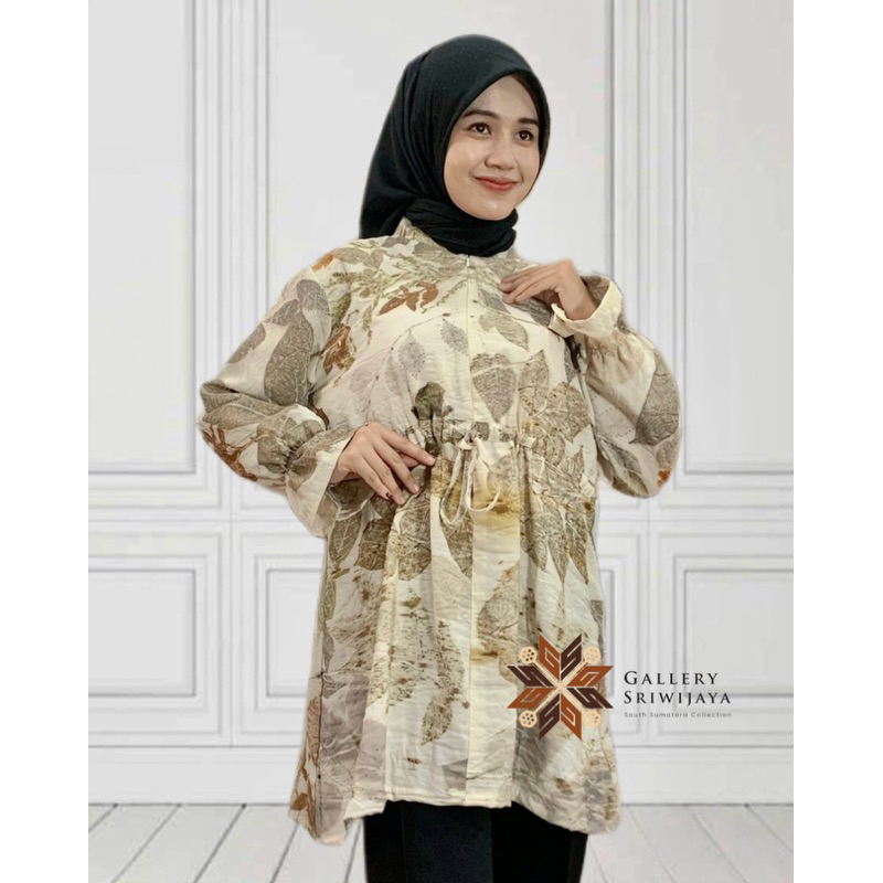 TUNIK JUMPUTAN ECOPRINT BATIK ETNIK PALEMBANG