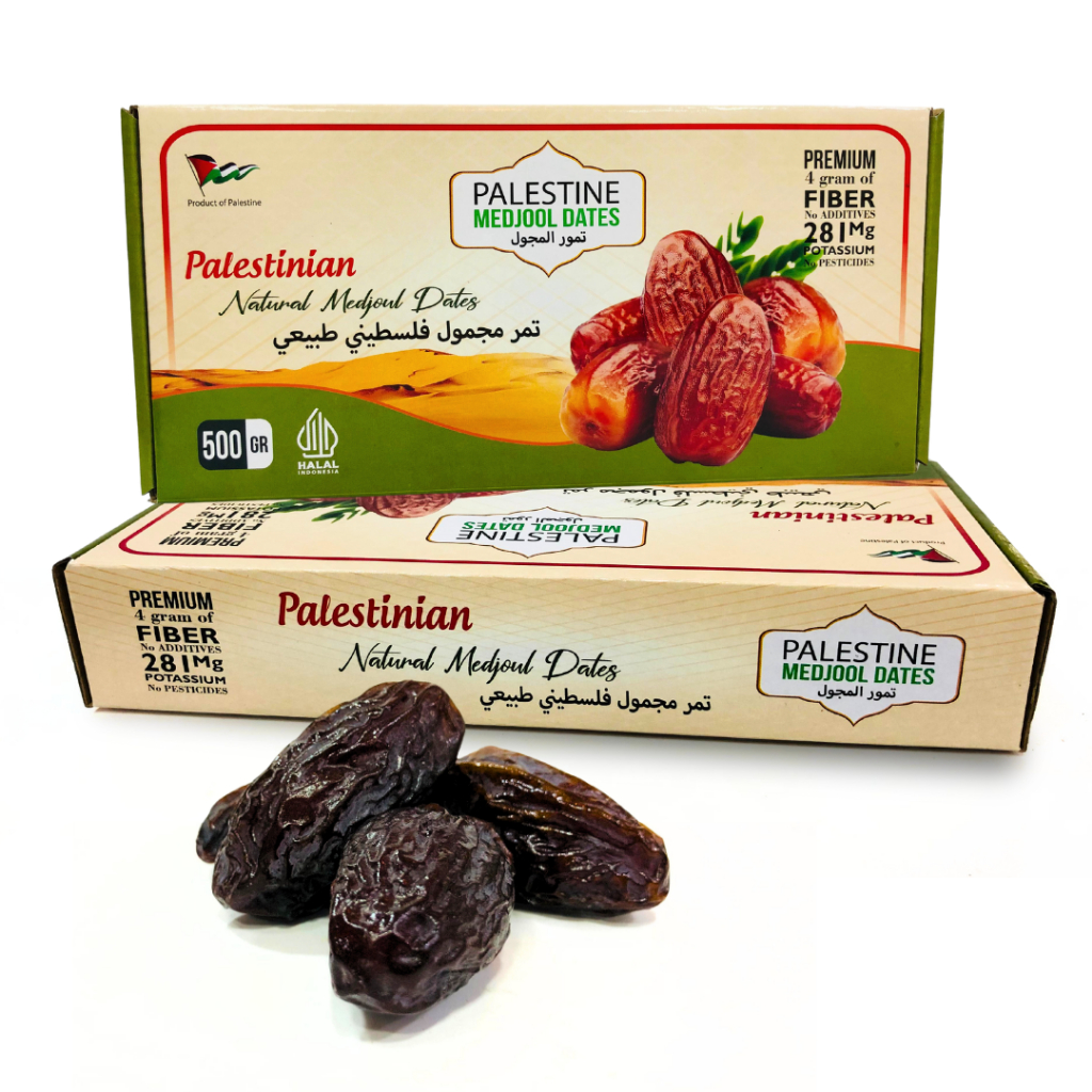 

Medjool Palestine 500gr / Kurma Medjool Premium Palestina / Kurma Medjool Palestine Jumbo Premium