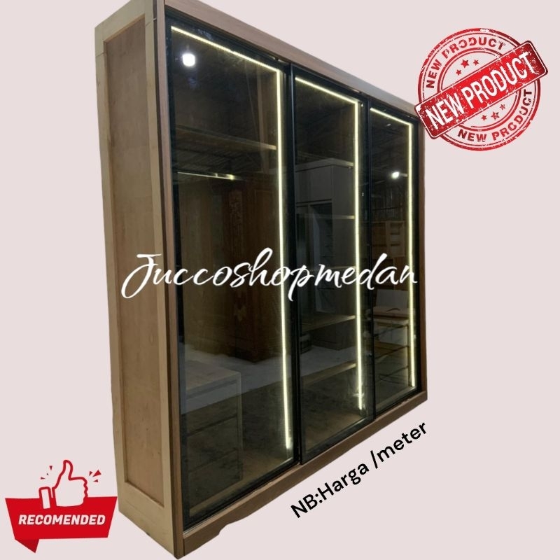 [ Jucco ] Lemari Pakaian Minimalis Sliding - Lemari Sliding Tempah Per Meter - Tempah Lemari Pakaian