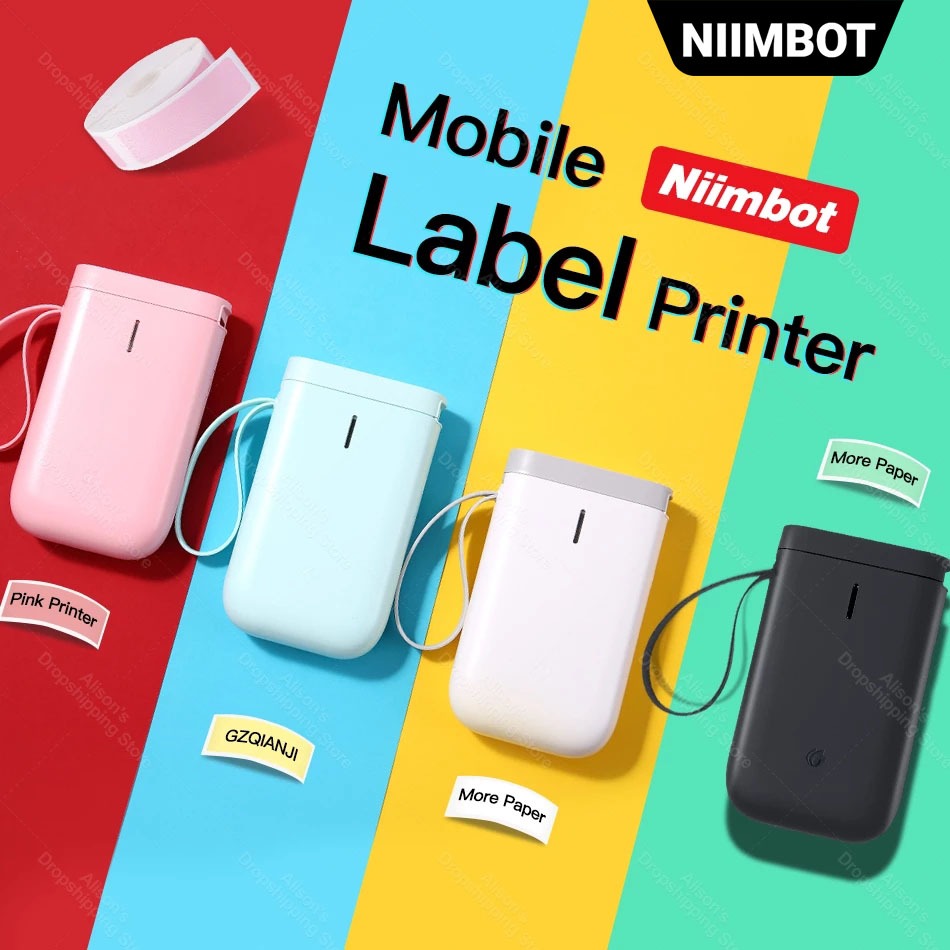 

NIIMBOT D11 D110 Printer Label Bluetooth Nirkabel Portabel Cetak Stiker Label Kabel Teks