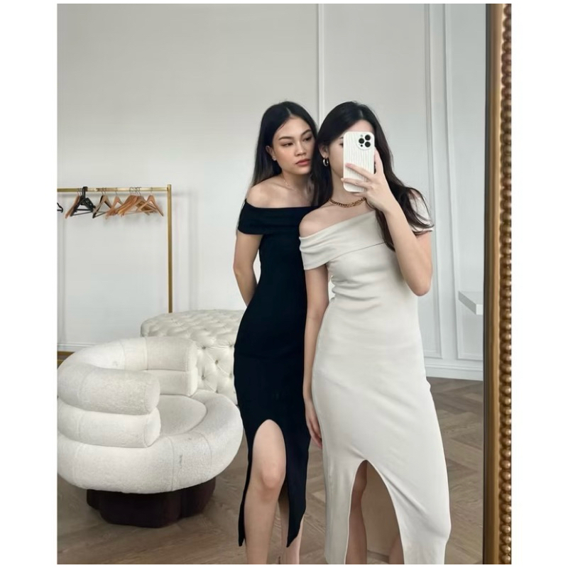 CHELSEA DRESS - SABRINA KOREA  DRESS -MINI DRESS BODYCON - MAROON DRESS - KNIT RIB DRESS