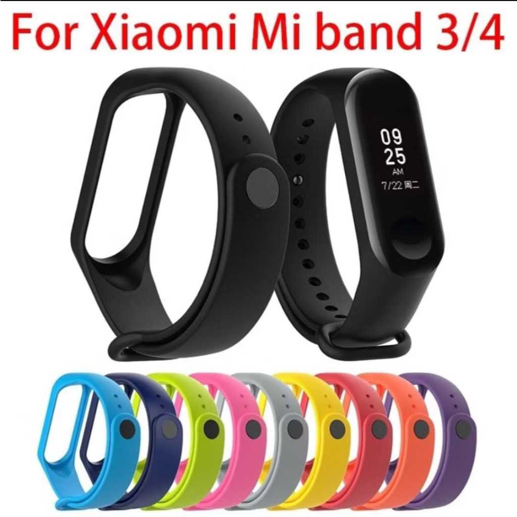Strap Silicone / Tali Jam Xiaomi Mi Band 3 / Band 4