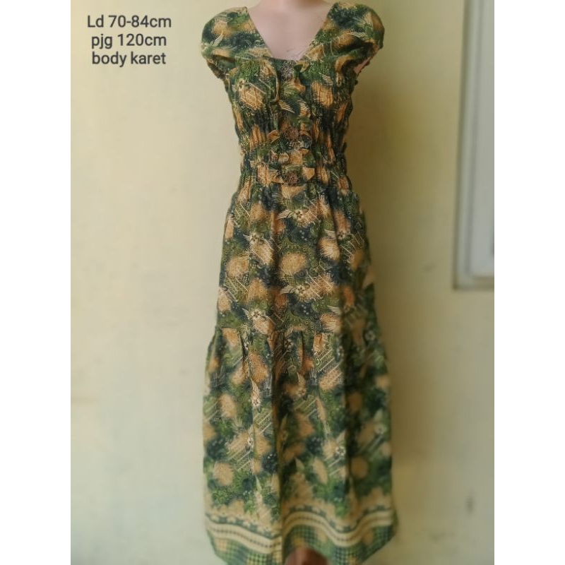 LONG DRESS BATIK PESTA WANITA/ ATASAN BATIK PESTA /PRELOVED