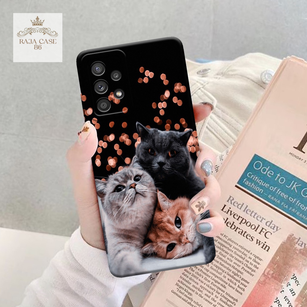 Softcase Samsung Galaxy A32 - rajacase - Casing  Samsung Galaxy A32 - Motif case cats - Samsung -  c