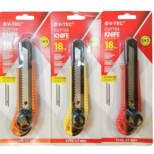 

VTEC CUTTER KNIFE TYPE CT 8801 18MM