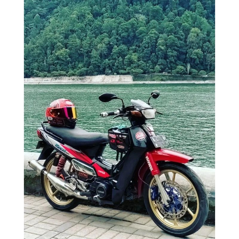 striping sticker lis decal standar ori yamaha force1 FORCE 1 merah