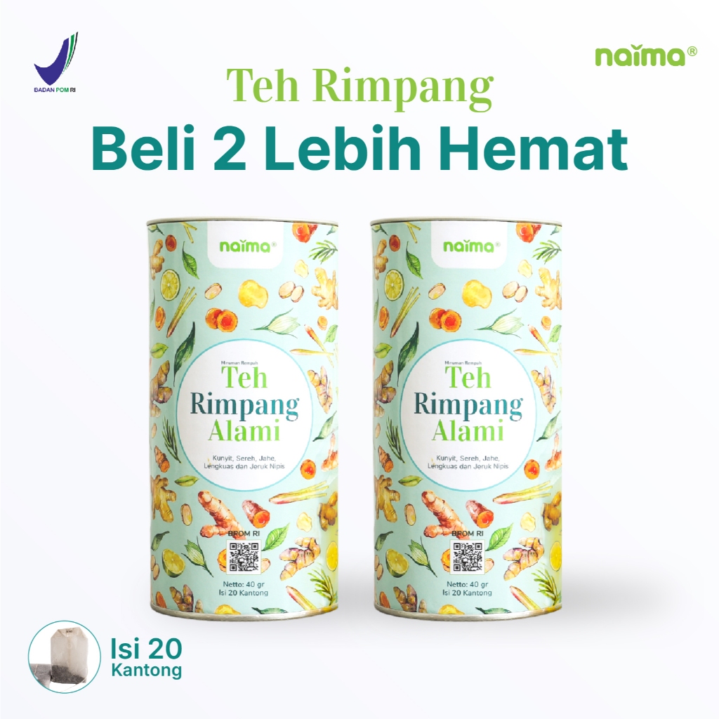 

Naima Teh Rimpang Paket 2 Lebih Hemat | 100% Herbal Alami BPOM | Ramuan Herbal Rempah untuk Pencernaan dan Kewanitaan