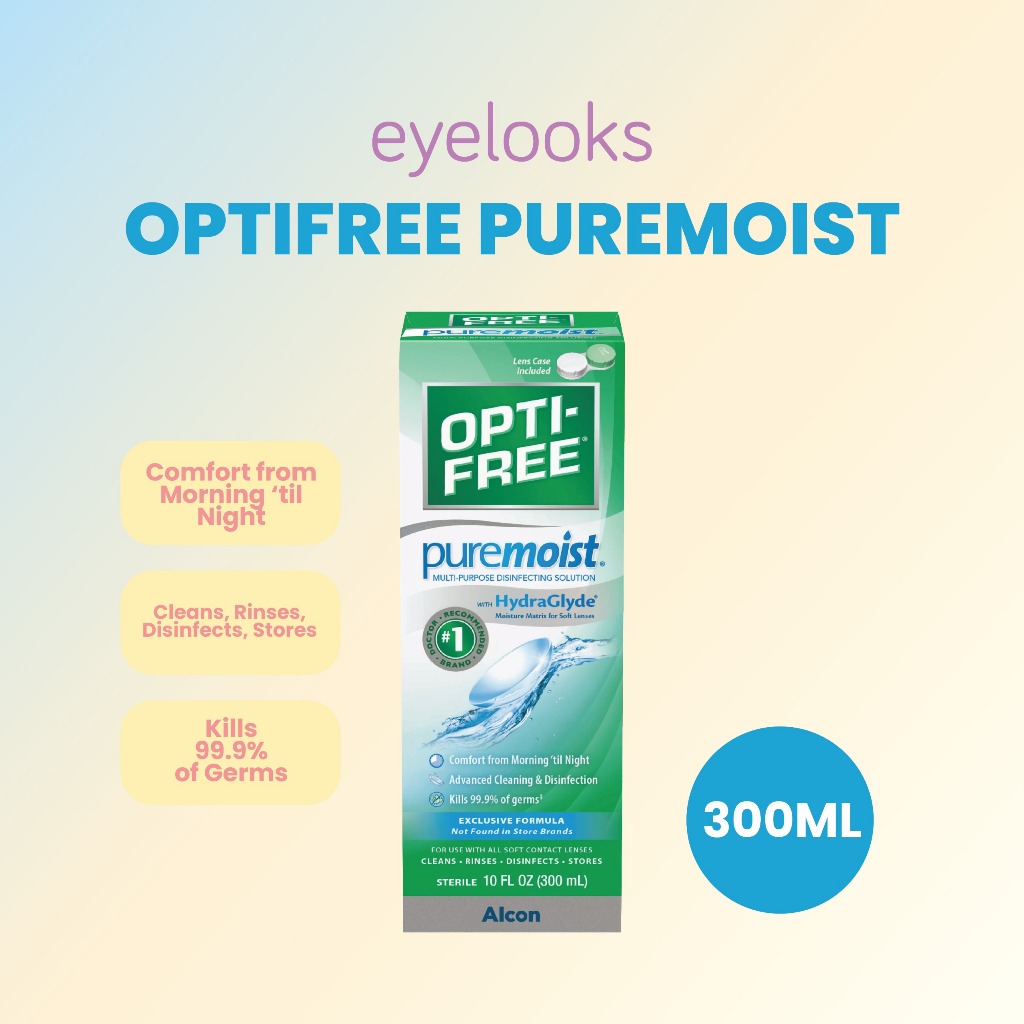 EYELOOKS - OPTIFREE PUREMOIST 300ML MULTI PURPOSE SOLUTION AIR SOFTLENS