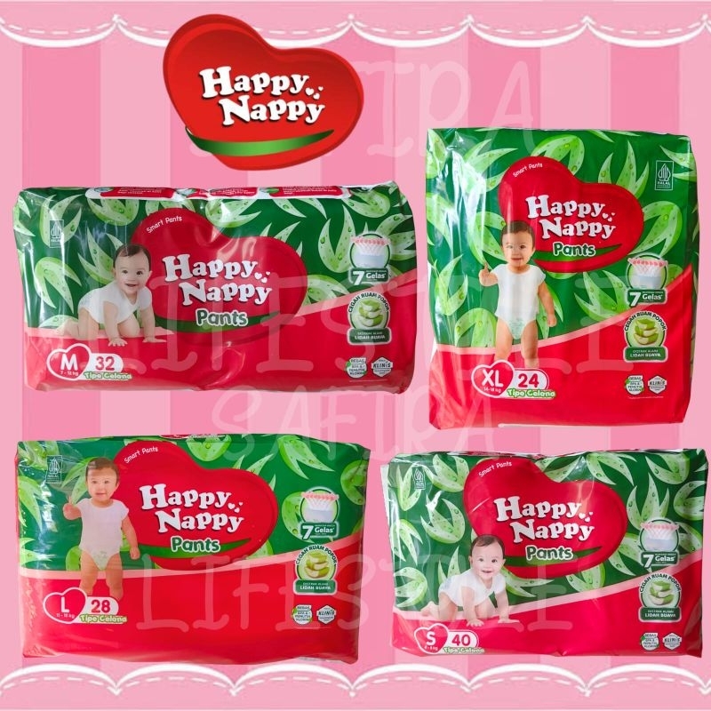 HAPPY NAPPY PANTS Ukuran M32/L28/XL24