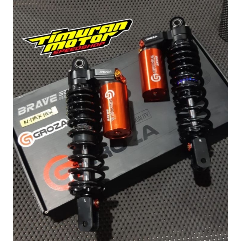 SHOCK GROZA BRAVE SERIES NMAX NEW - AEROX BLACK ORANGE 305 MM