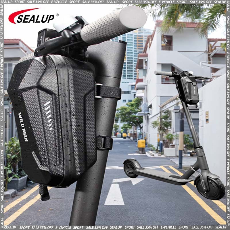SEALUP Tas Depan Skuter Elektrik Tas Stang Sepeda Motor Tas Penyimpanan Sepeda Berkendara Kapasitas 