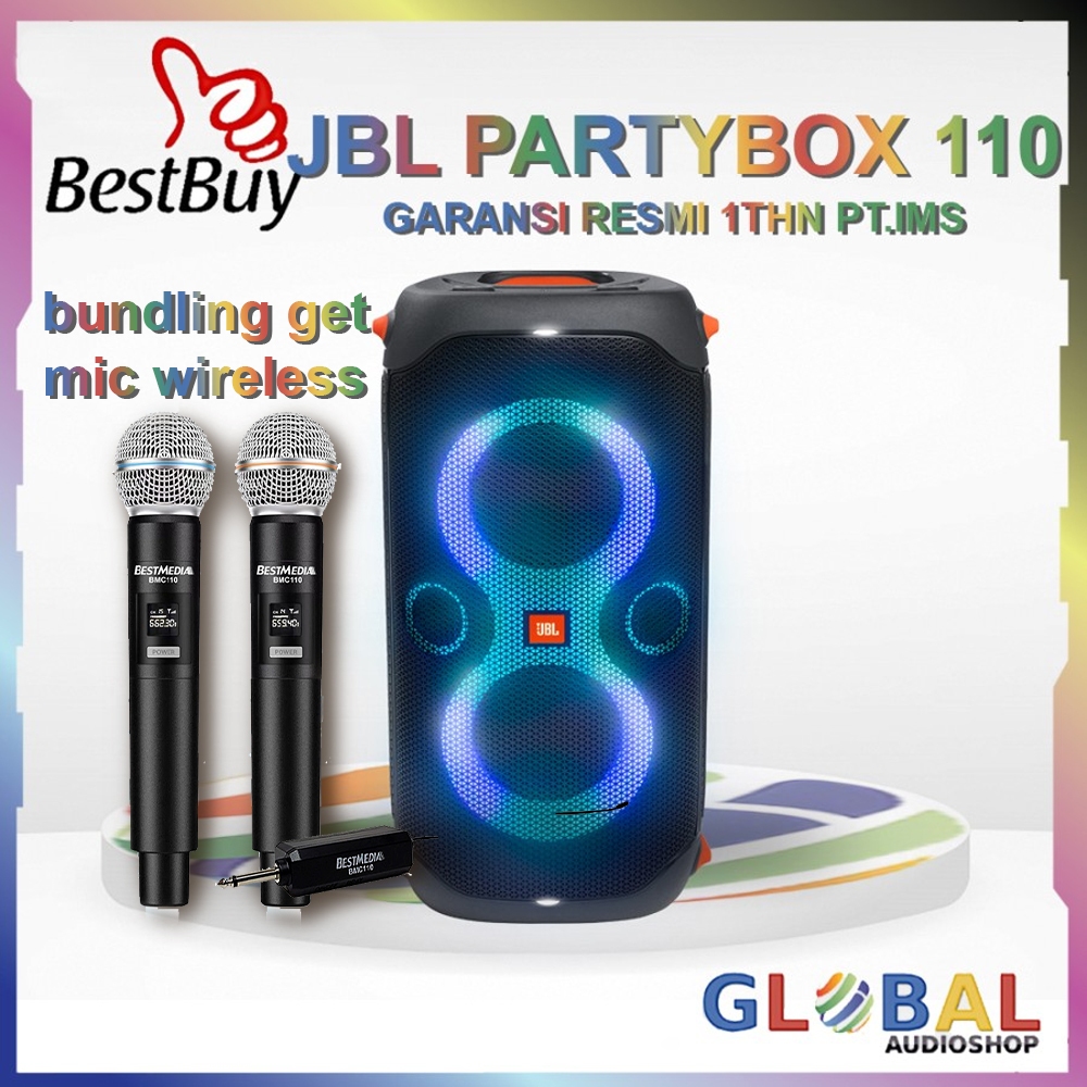 JBL PartyBox 110 Partybox110 Party Box Speaker Bluetooth Powered KARAOKE Party Box110