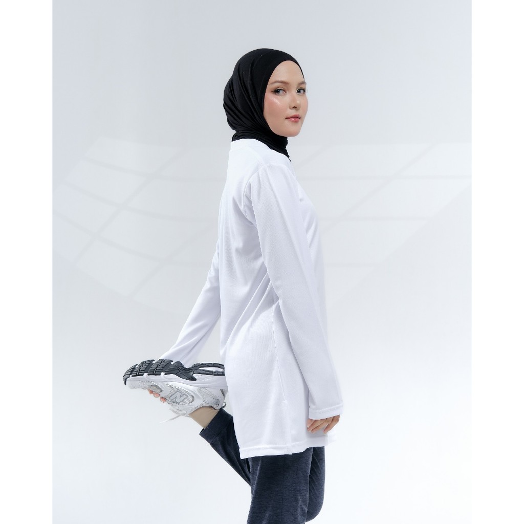 RB Elanda Baju Olahraga Muslimah Kaos Wanita Muslim Lengan Panjang Dry fit Lari Running Jogging