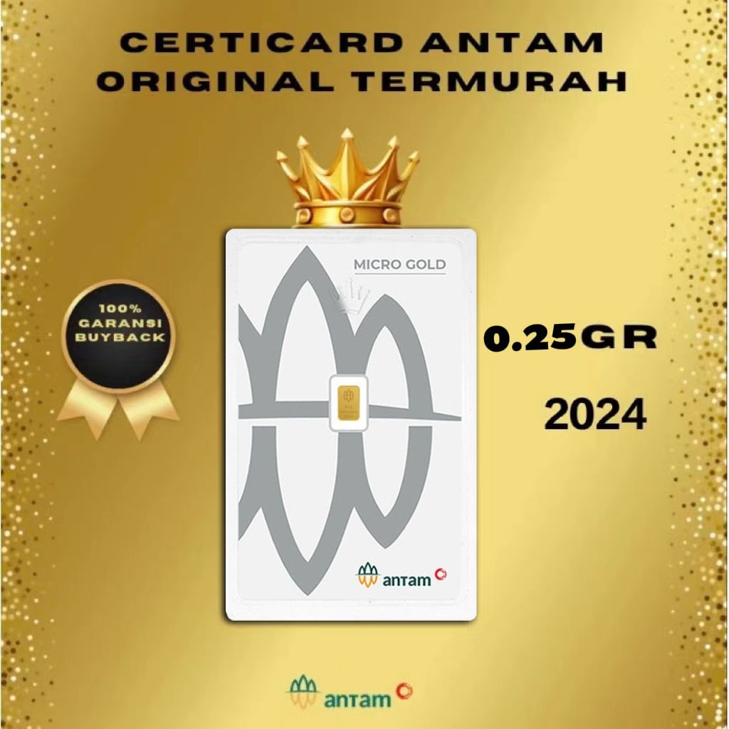 Micro Gold Antam 0.25 Gram Emas HARTADINATA Premium&Gift Series Logam Mulia (LM) kombinasi