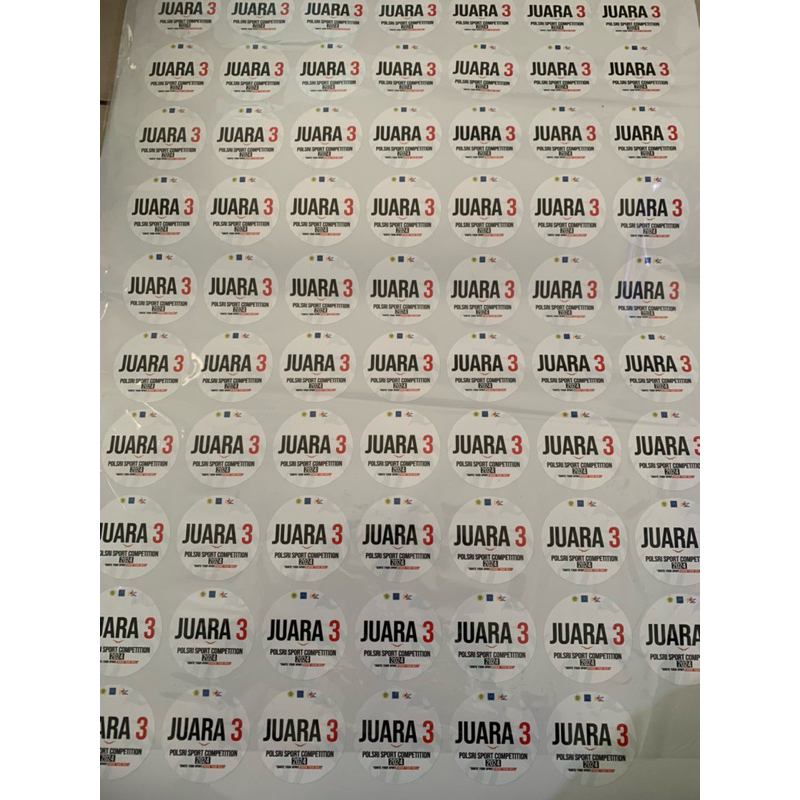 

Stiker Medali 3,9 cm (minimal pembelian 30 medali) HANYA UNTUK PEMBELIAN DENGAN MINIMAL 30 pcs MEDALI