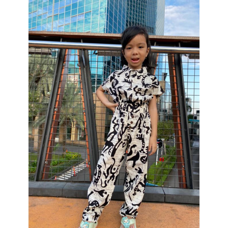 Stelan baju anak bahan katun linen