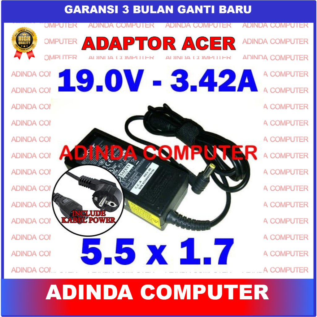 Adaptor Charger Acer 2001 2002 2003 2010 2012 2013 2014 2016 2020 ORI