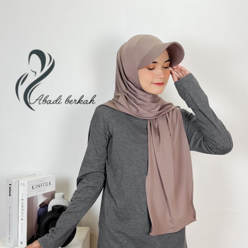 HIJAB TOPI/KERUDUNG TOPI/HIJAB SPORT TOPI/PASHMINA OLAHRAGA DENGAN TOPI JERSEY