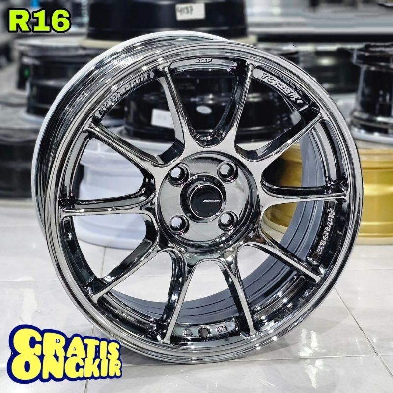 BONUS PENTIL velg mobil ring 16 TC105X FLOW FORMING LEBAR 7 ET 38 velg mobil racing import R16 velg 