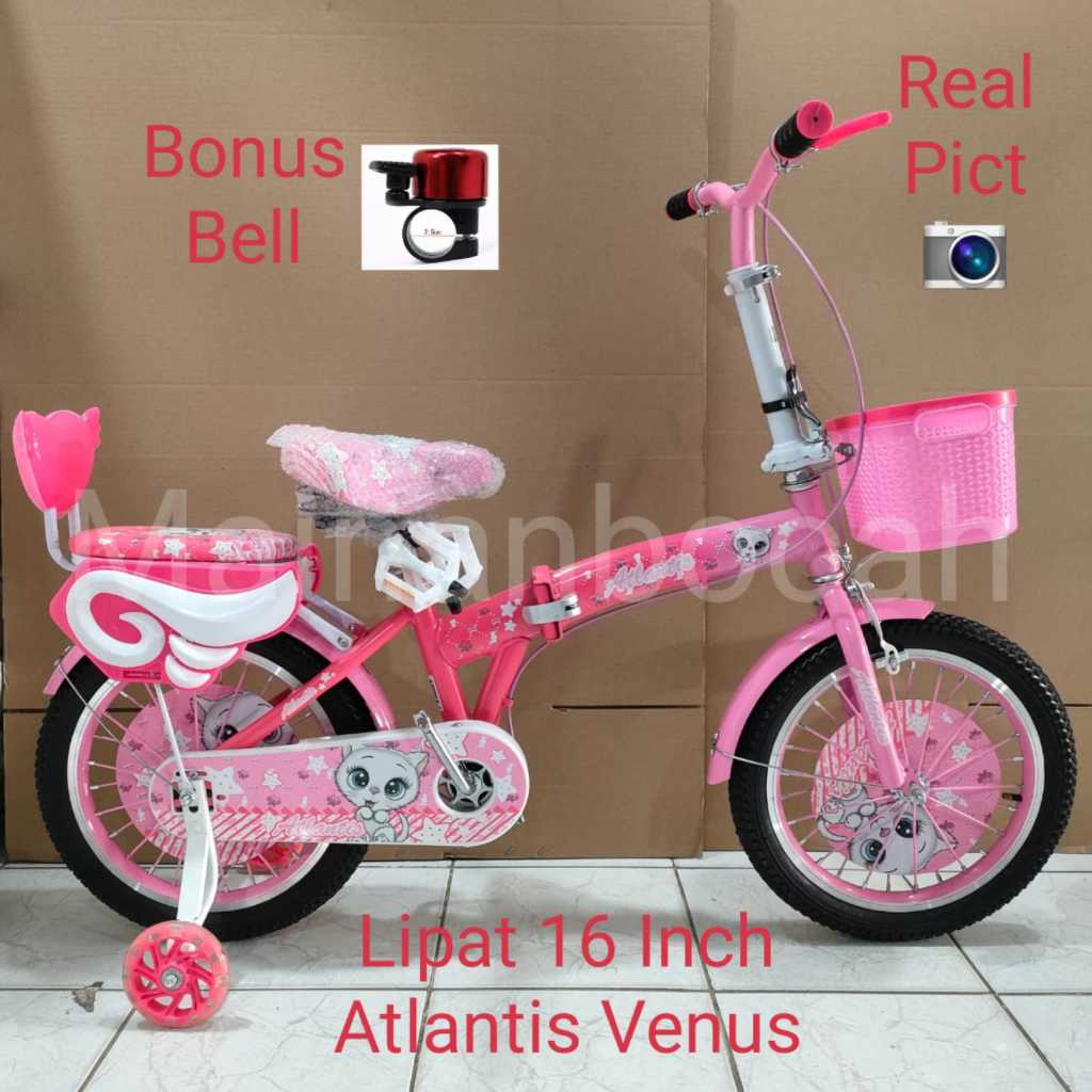 TERMURAH Sepeda lipat Atlantis Venus 16inch Cewe Sepeda anak cewe lipat 16inch atlantis venus
