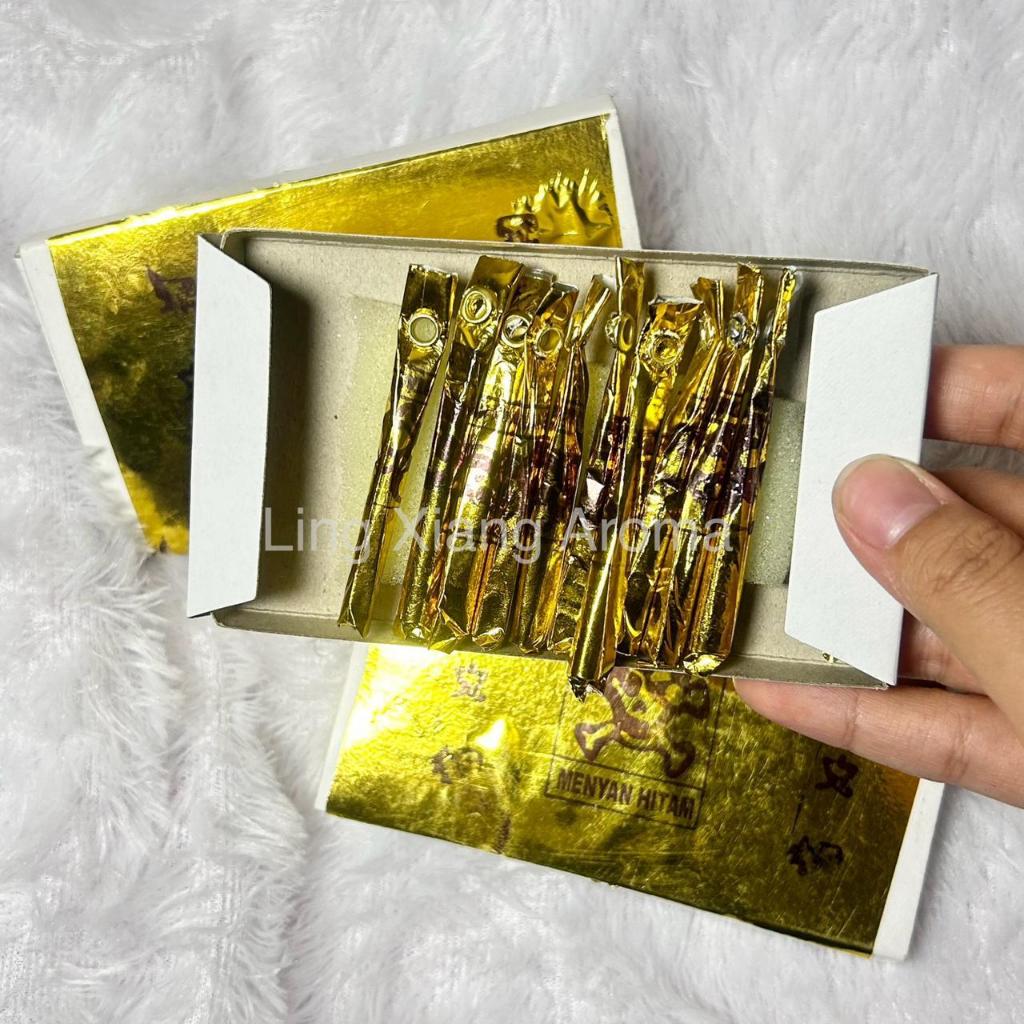 Isi 10 Batang Menyan Hitam Anting Asli Cap Tengkorak Kemenyan Bakar Wangi