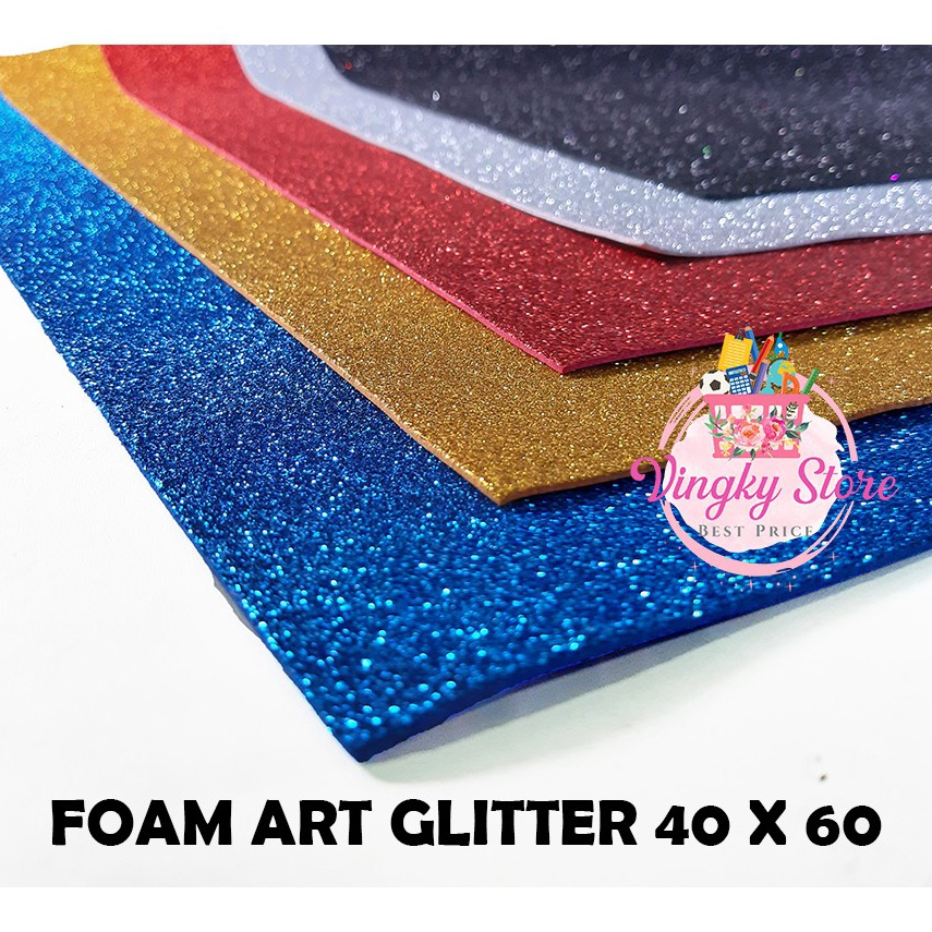 

Promo besar Foam Art Glitter 4 x 6 18mm Pilih 1 warna