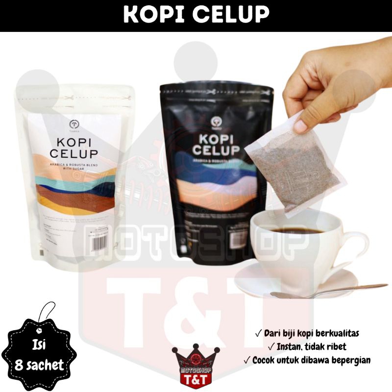 

Kopi Celup Arabica dan Robusta Sachet isi 8