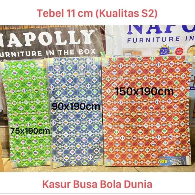 Kasur Busa Bola Dunia S2 ASLI 100% | Kasur Busa Single Bola Dunia | Kasur Lantai Bola Dunia Tebal 11