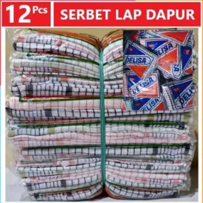 Promo Sekarang 1 LUSIN SERBET KAIN LAP PIRING MURAH LAP TANGAN ISI 1 LUSIN12PCS SATU LUSIN SERBET WA