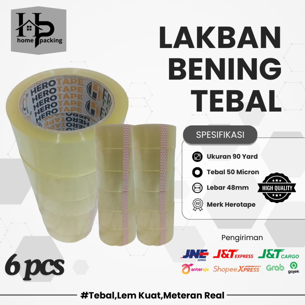 

LAKBAN HERO TAPE BENING 90 YARD ECONOMIS 45MM 1 SLOP 6PCS