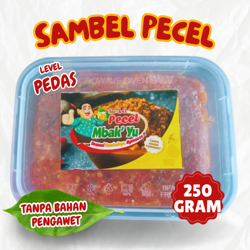 

Sambel Bumbu Pecel Mba Yu Khas Jawa Timur Level PEDAS 250 Gram (Kediri Sehat Tanpa Pengawet)