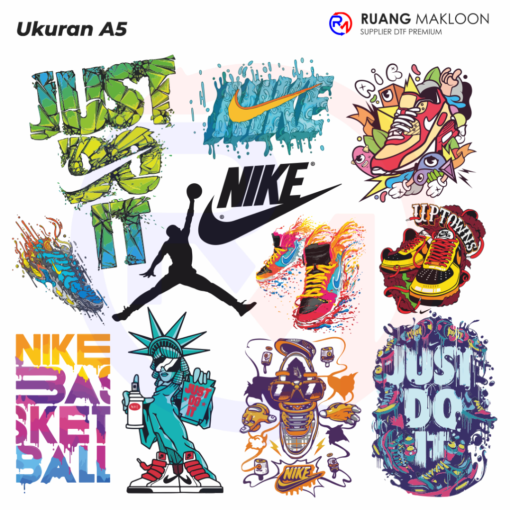 Sablon Setrika Sablon DTF Satuan A5 Logo Nike 01 - SIAP PRESS