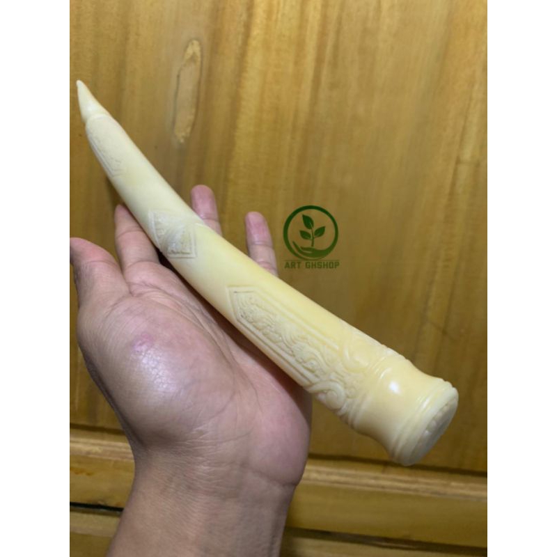 ONCE PIPA PIPE BULAT PUCUKAN REFLIKA GADING UKIR