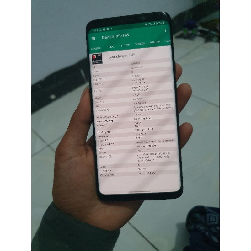 samsung s9 plus 6/64 ex inter snapdragon 845