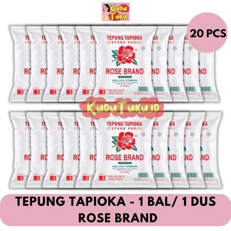 

1 DUS/ 1 BAL - TEPUNG TAPIOKA ROSE BRAND 500g ( 20 Pcs) - 500g TEPUNG KANJI