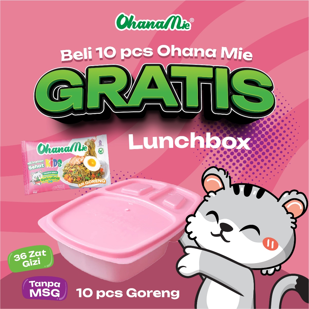 

Mie Goreng Instan Anak Sehat Tanpa Pengawet Ohana Mie - 10 pcs
