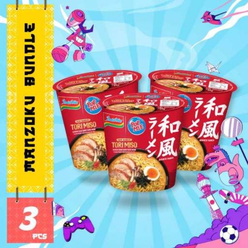

POP MIE MI INSTAN TORI MISO RAMEN CUP 77g - 3pcs