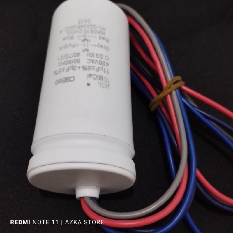 CAPASITOR CBB60 ORIGINAL MESIN CUCI SHARP KAPASITOR MESIN CUCI