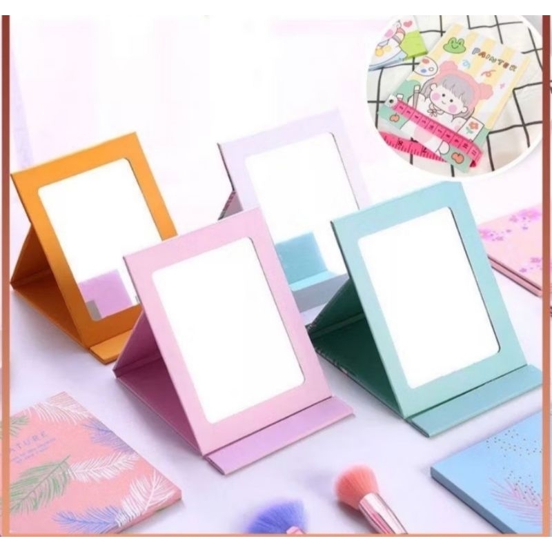 Cermin Lipat persegi Model Buku motif Karakter-cermin lipat ukuran 12,5 X 9,5