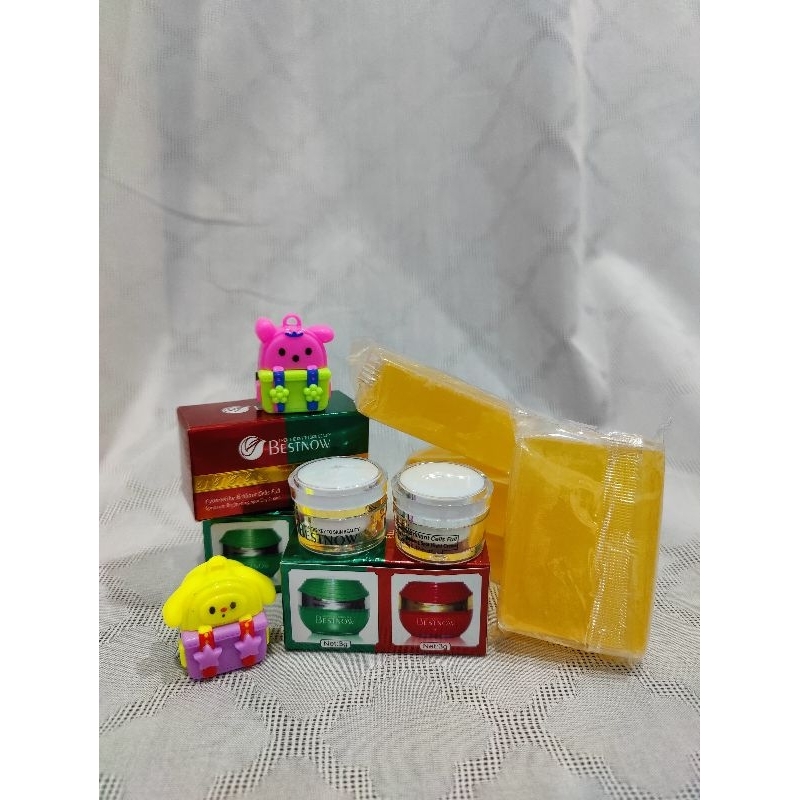 bedak bestnow siang malam + sabun