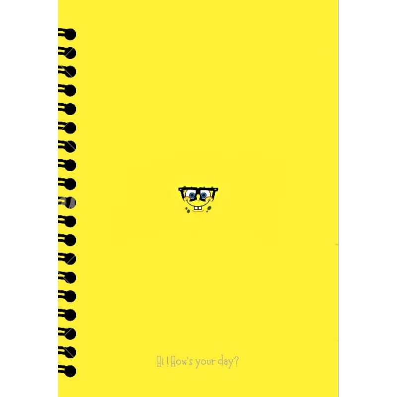 

Notebook Premium A5 Aesthetic Ring Book Premium A5 Buku Diary Premium Buku Sketsa Sketchbook Premium - Spongebob Edition