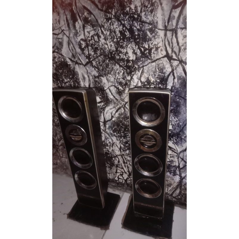 speaker tower tv led polytron 32inch