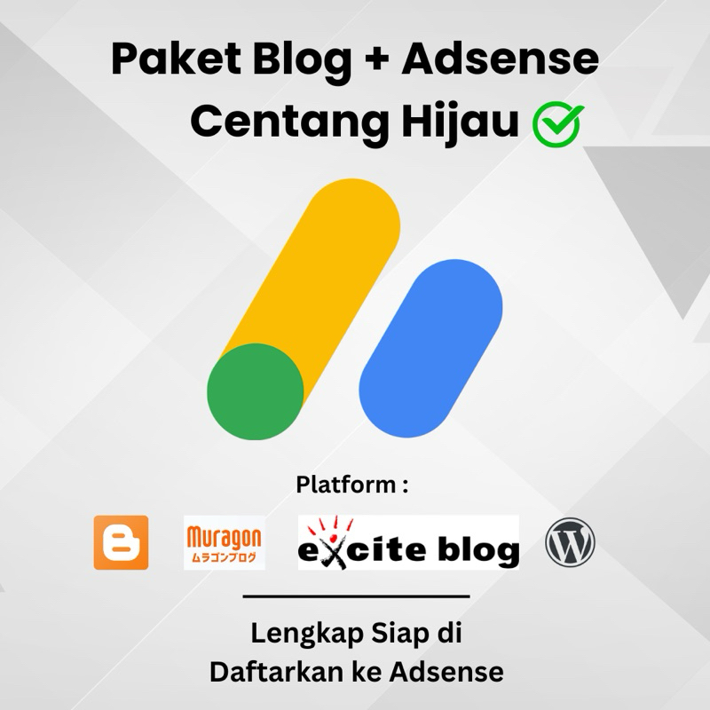 Paket Blog Siap Ajukan Plus Adsense Centang Hijau Ada Exblog